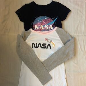 Kids' Black and Gray Long Sleeve Tops